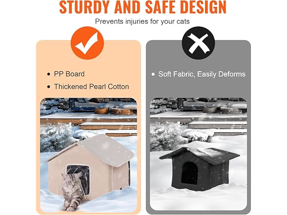 VEVOR Elevated Heated Cat House