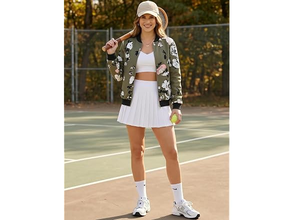 Ecowish Women (XL) Casual Bomber Jacket