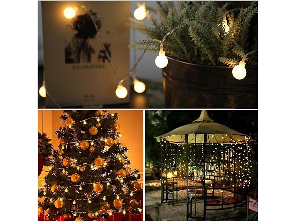 Vigdur GAR-115 (2 Pack) 15ft Solar Globe String Lights
