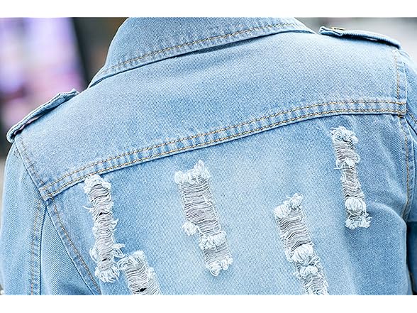 Tanming Women (L) Casual Lapel Slim Windbreaker
