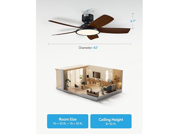 VONLUCE 42in Ceiling Fan Quick Install