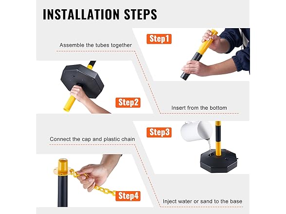 VEVOR Adjustable Traffic Delineator Post Cones