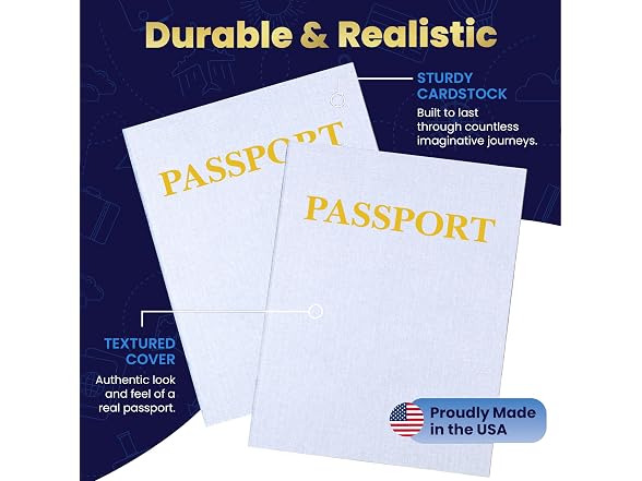 Hygloss Fake Passport Book – Bulk 50 Pack