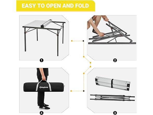 KingCamp Compact Aluminum Alloy Folding Table