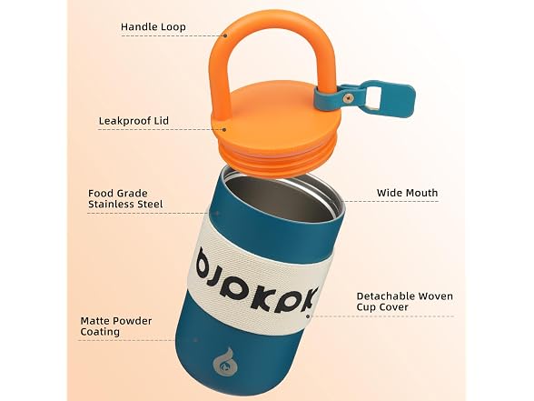 BJPKPK 13oz Insulated Tumbler with Handle Dark Blue 