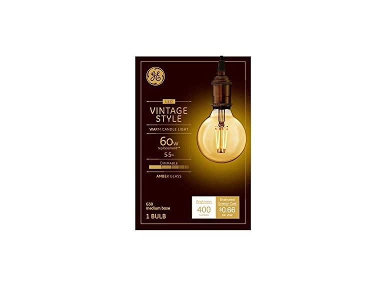 GE Vintage Style Warm G30 LED Bulb