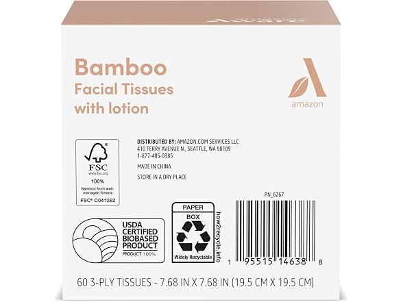 Amazon Aware Bamboo Facial Tissues