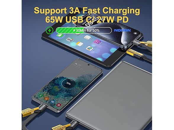 NOHON 4-in-1 Charging Cable 4ft