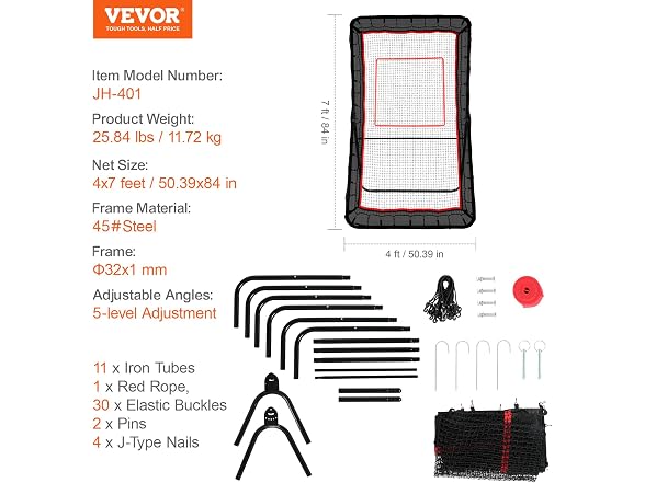 VEVOR Folding Lacrosse Rebounder