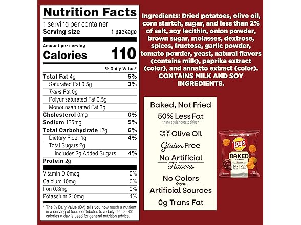 60PK Baked Lay’s Potato Chips, Barbecue