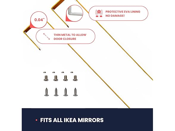 Gold Giant XL Set of 2 Mirror Brackets