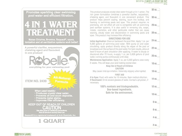 Robelle 1-Quart 2-Pack Concentrated 4-In-1 Water Treatment