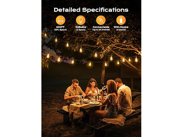 Brightown Outdoor String Lights