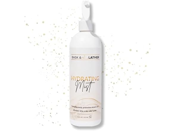 Bask and Lather Hydrating Hair Mist 16oz