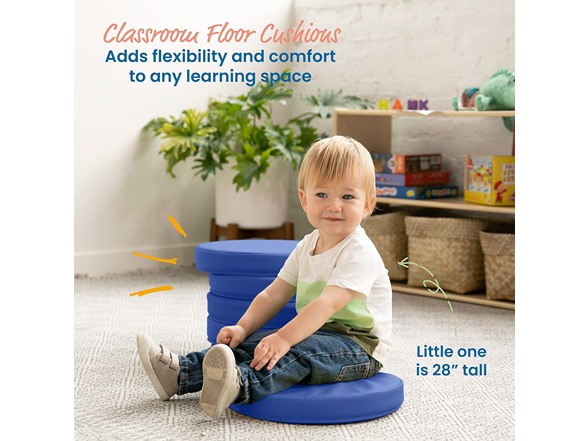 ECR4Kids SoftZone Round Floor Cushions
