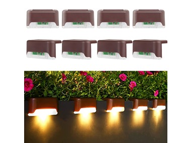 $18.99, Was $79.99, 76% Off! 8-Pk Solar LED Deck & Step Lights- Choose Color dealfomo