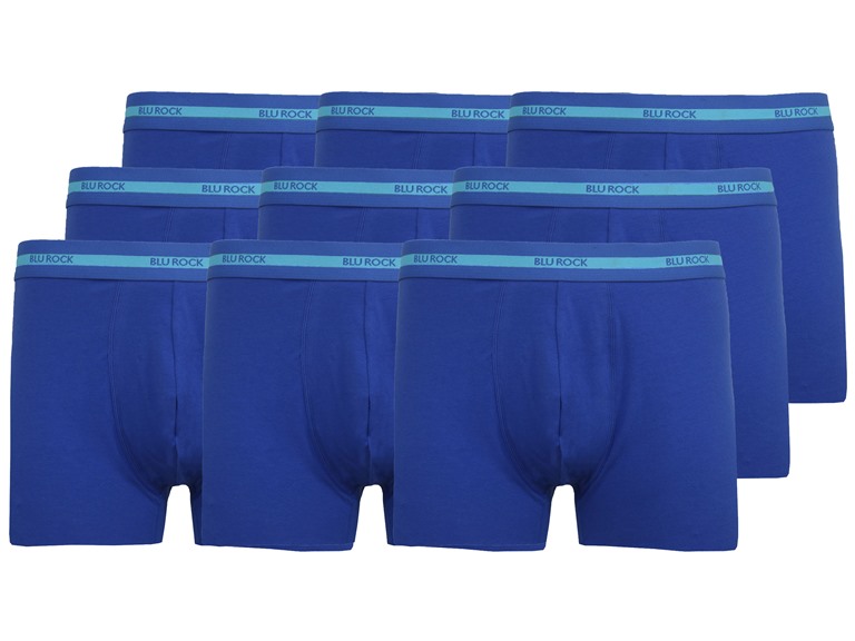 BLU ROCK WC-----J/MBB-565 / NV-NV-NV / S Small Mens Cotton Flex Stretch Boxer Briefs Navy x9