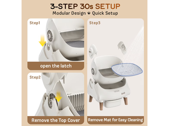 Smart Self Cleaning Cat Litter Box