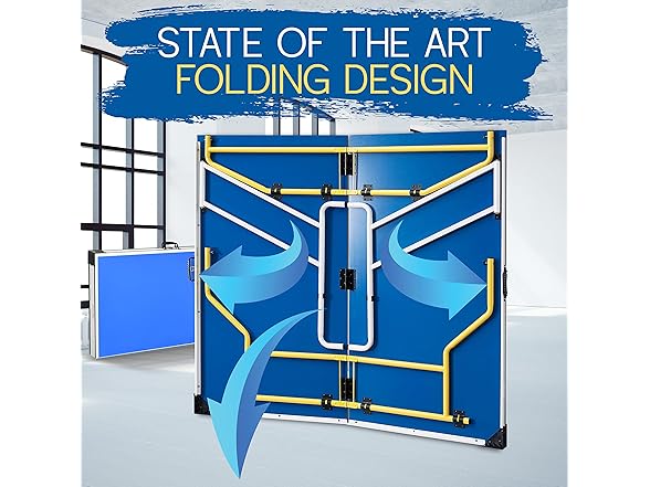 SereneLife Collapsible Full Size Ping Pong Table