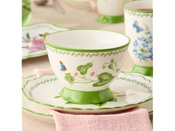 Mirabella Porcelain Footed Ice Cream Dessert Bowls Set of 4