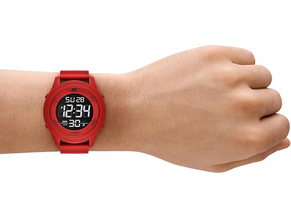 Skechers Men's Rosencrans Digital Red Watch