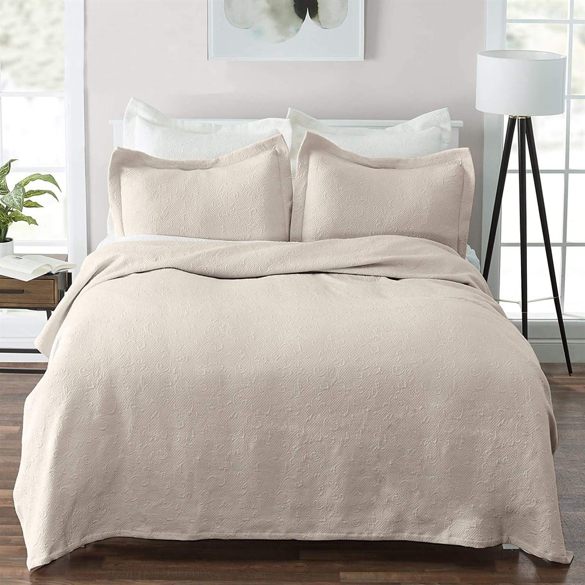 3-Piece Cotton Matelassé Bedspread Set - Gallery 8