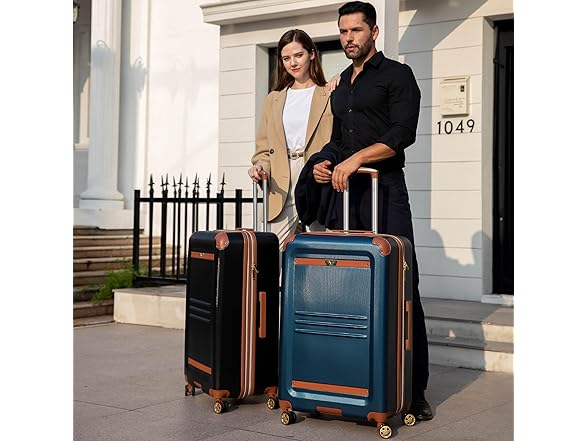Vintage 3Pc Spinner Luggage Set
