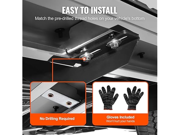 VEVOR Running Boards, 6" Step Bars