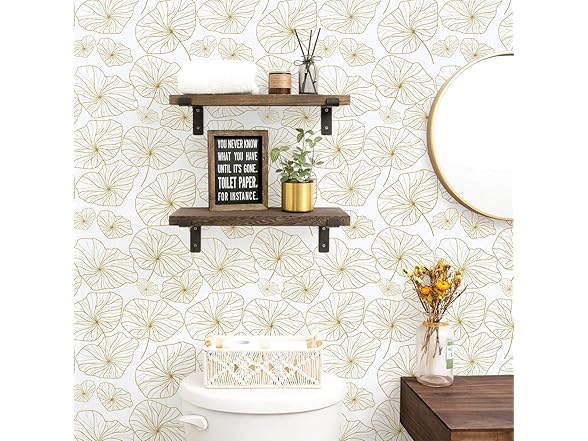 Nukofal Nukofal Gold Peel and Stick Wallpaper L
