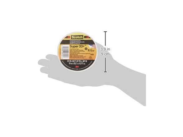 Scotch Super 33+ Vinyl Electrical Tape, 3/4 in x 66 f
