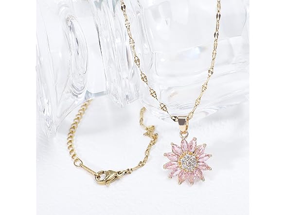 Procci Sunflower Necklace 18K Gold Plated