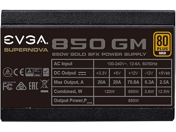 EVGA SuperNOVA 850 GM, 80 PLUS Gold 850