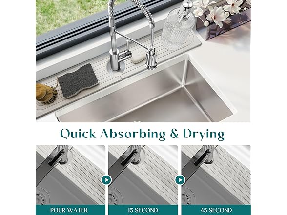 Dreatim Faucet Mat for Kitchen Sink