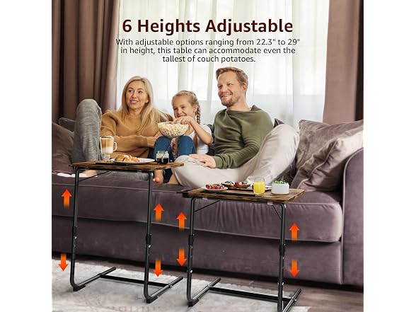 NUTIKAS Folding TV Trays 2-Pk - Rustic