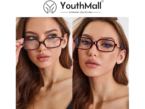 YouthMall Retro Rectangular Glasses