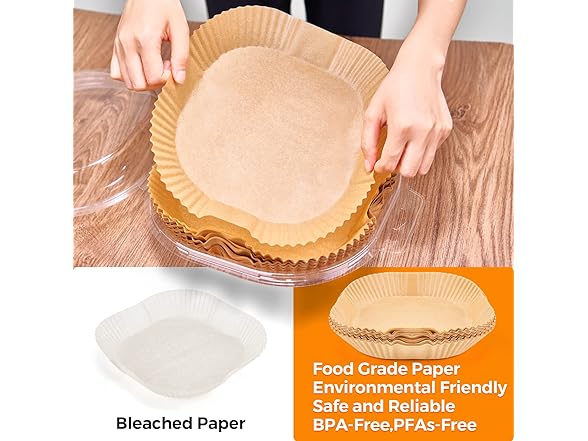 Air Fryer Paper Liners Disposable: 100PCS