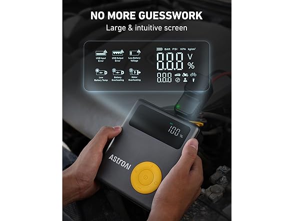 AstroAI Portable Jump Starter w/ Air Compressor