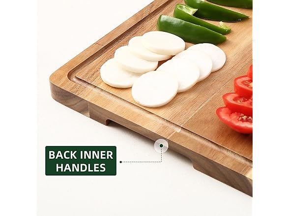 GarveeHome 18 in x 12 in Acacia Wood Cutting Board