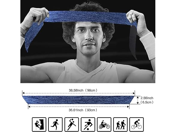 EasYoung Men's Headbands, 3-Pack 