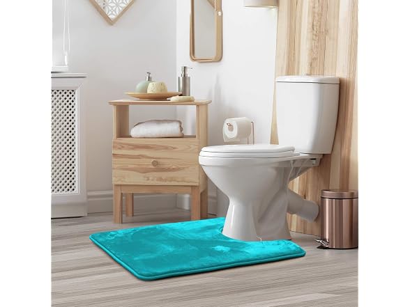 Clara Clark Bathroom Rugs, Velvet Memory Foam- Contour