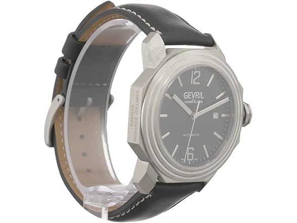 Gevril Men's Canal St Automatic Watch, Genuine Lea