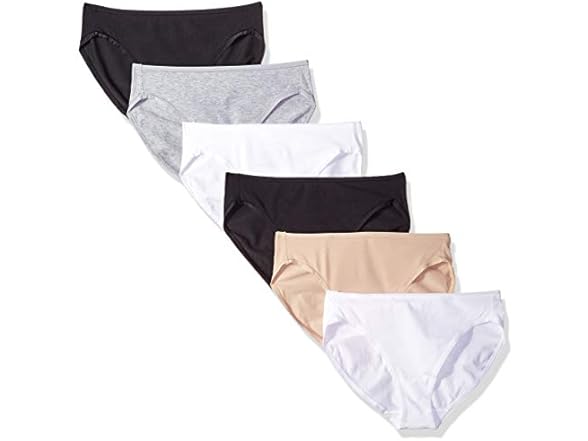 Cotton High Leg Brief Underwear, Pack of 6