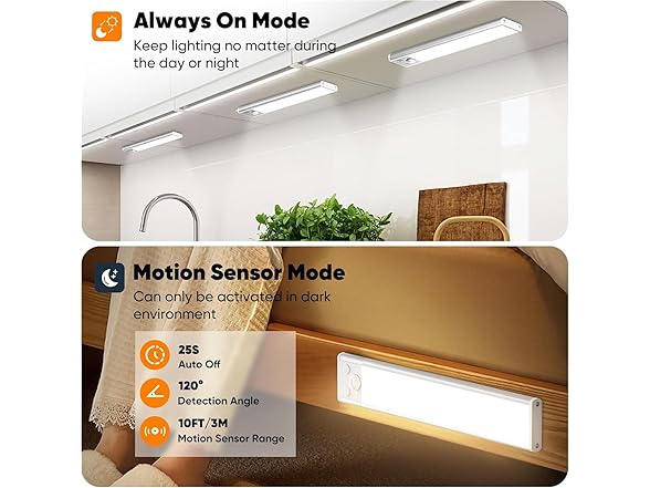 Brightever 5Pk Motion Sensor Under Cabinet Lights