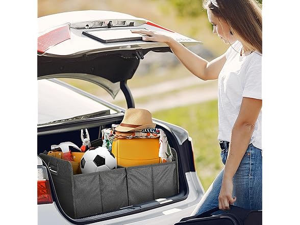 YSSOA 2 Compartments Car Trunk Organizer