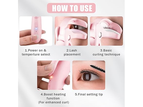 Pinkiou Pinkiou Heated Eyelash Curler for Women