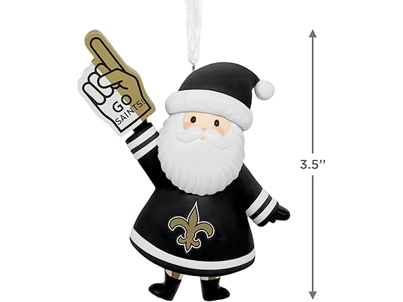NEW ORLEANS SAINTS Santa Fan Ornament
