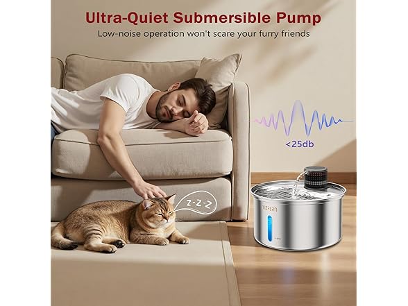 Cat Water Fountain Stainless Steel