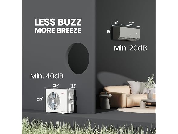 TOSOT Aoraki 12K BTU mini split AC, 230V Black