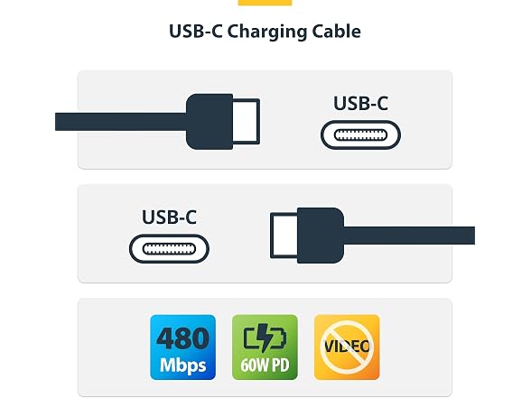 StarTech.com 10ft (3m) White USB-C Charging Cable