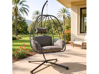 $114.99, Was $199.99, 42% Off! ZZW Egg Chair with Stand dealfomo